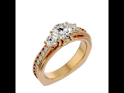 Inel de Logodna Trilogy Aur Galben 18k Diamante Naturale - Marina