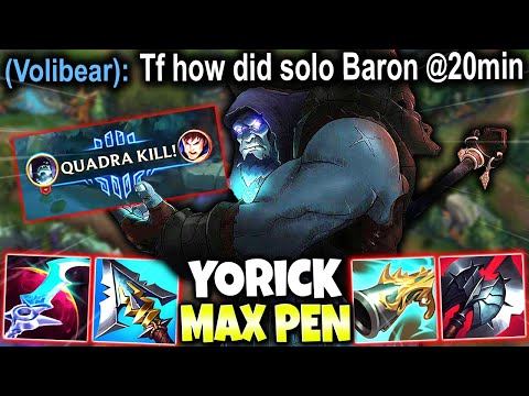 New Yorick Buffs & MAX PEN Build BROKE THIS GAME 🔥 ONE-SHOT ANY TARGET 🔥 LoL Top Yorick s11 Gameplay