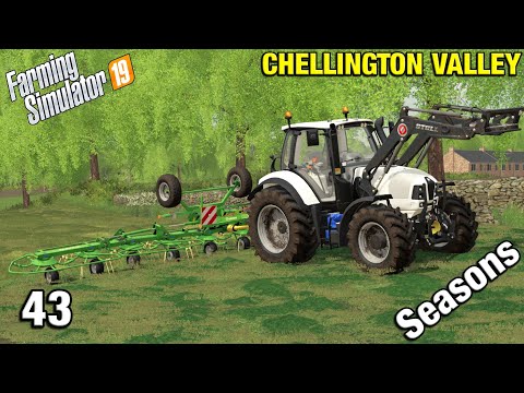 MAKING HAY WITH THE LAMBORGHINI Chellington Valley Timelapse - FS19 Ep 43
