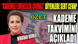 Kademe Takvimini Açıkladı | Kademeli Emeklilik Çıkmaz Diyenlere Sert Cevap | Mih
