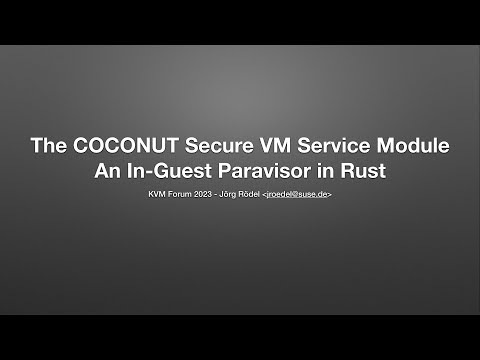 The COCONUT Secure VM Service Module