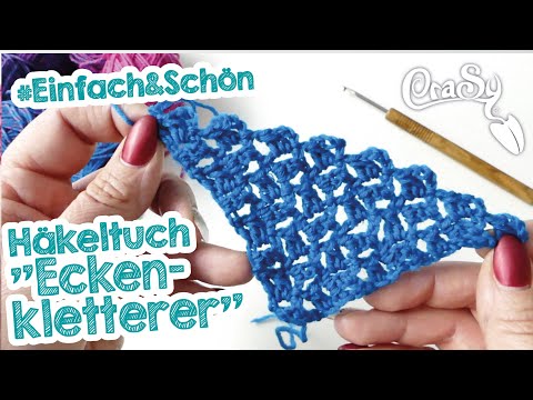 Crochet shawl corner climber = shawl flower power without flower - crochet shawl C2C super easy