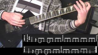 artesguitars tutorial: the guitar riffs of CC Hell March [TAB]