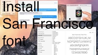 How to : Install San Francisco font OS X