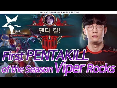 First Pentakill of the Season!! Viper Rocks  : HLE vs GRF [2019 LCK Highlight] Match12 Game1