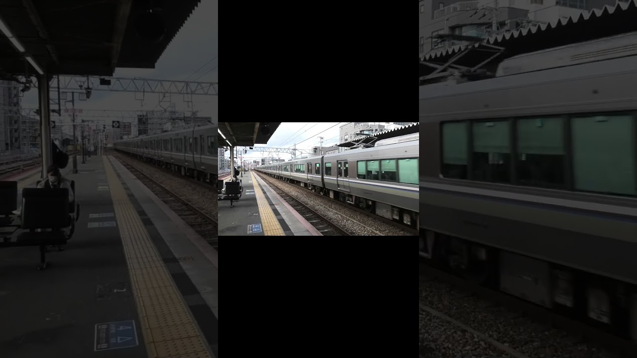 フォグが切れた223系の高速通過