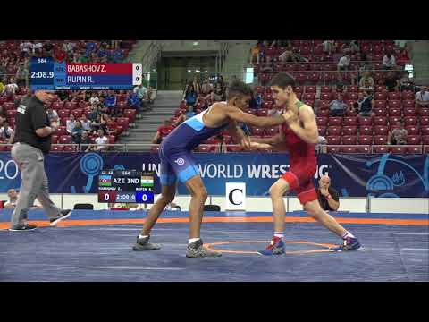 1/2 GR - 48 kg: Z. BABASHOV (AZE) v. R. RUPIN (IND)