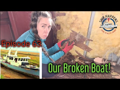 Ep 63 - How to Make a Template For A Deck Beam -Progressive Destruction Day On The Boat