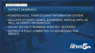 D49 addressing breach of student information system provided by 'Powerschool'