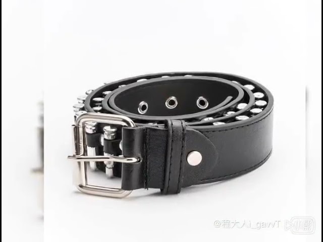 Vídeo relacionado con Amexo Cinturón Bala Tachonado con Tachuelas Y2K Punk Rock Bullet Rivet Belt de PU Cuero