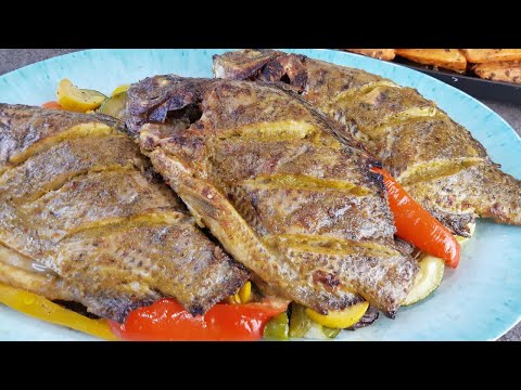 Tasty Oven Grilled Tilapia Fish. Juicy Whole Tilapia Fish In The Oven