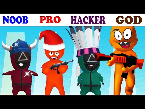PRO vs HACKER in Gun Clash 3D vs Giant Blob Runner Clash 3D Gameplay - Which game do you like?