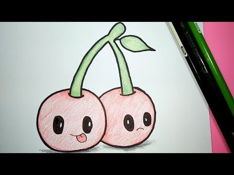Funny Cherries - How to draw and coloring for kids