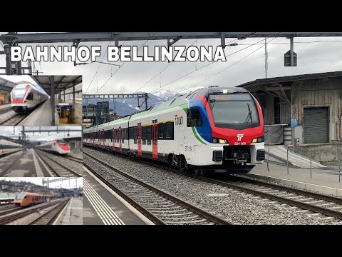 Züge beim Bahnhof Bellinzona | Trains at Bellinzona Station (2021)