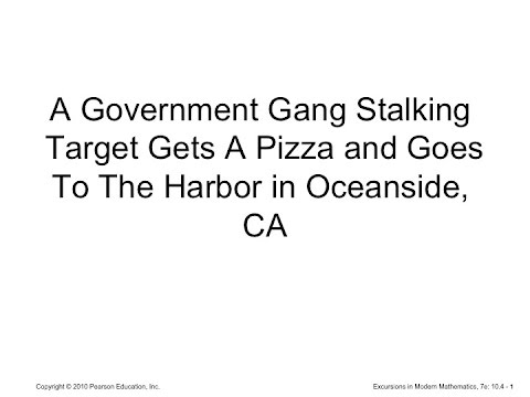 A Government Gang Stalking Target Gets A Pizza & Walks At The Harbor - 4/7/2015