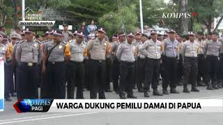 Warga bersama Anggota TNI-Polri Dukung Pemilu Damai di Tanah Papua