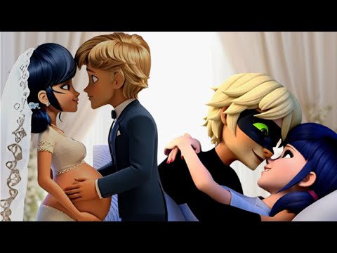 👶🍼Miraculous Marinette est enceinte de Chat Noir 👰🏽🤵🏽Mariage, demande en mariage et histoire d'am...
