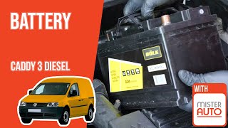 Youtube thumbnail of video "How to replace the car battery Caddy mk3 2.0 SDI 🔋"