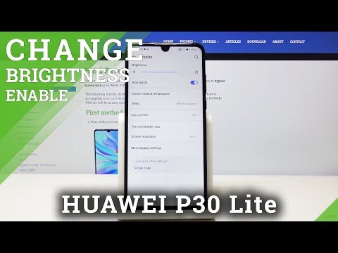 How to Turn On Adaptive Brightness on HUAWEI P30 Lite