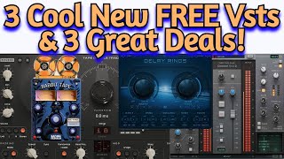 Video thumbnail for 3 New FREE VSTs & Black Friday Deals - UAD, SSL, Air Music (Tape Double Track, Pandora, Delay Rings) by Amner Hunter