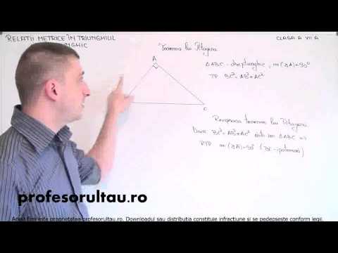 teorema lui pitagora triunghiul dreptunghic - profesorultau.ro