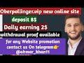 Oberpollinger.vip new online earning site |Recharge 8usdt |Daily Withdraw 2usdt
