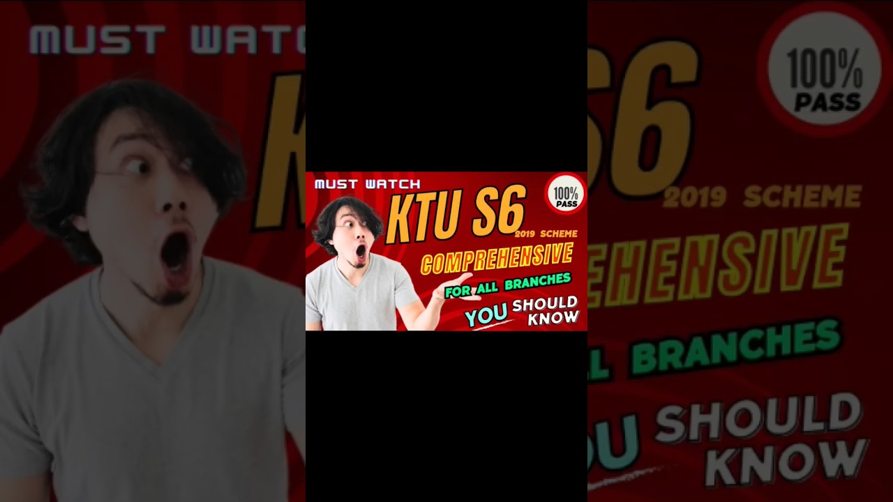 KTU S6 comprehensive | 2019scheme | Last minute exam preparation for all branches 🔥🔥💯