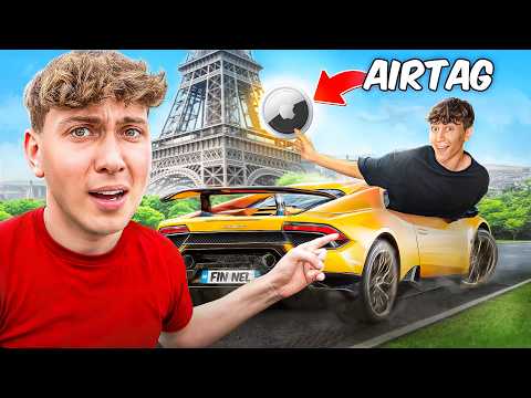 1000€ AIRTAG FANGEN in LAMBO (mit kleinem Bruder)