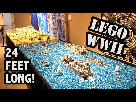 Massive LEGO WWII D-Day Omaha Beach by Brickmania Video