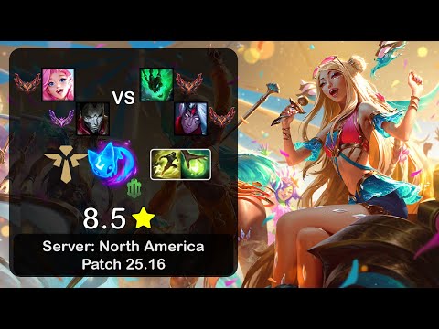 Seraphine Support + Jhin vs Thresh + Varus - NA GrandMaster - Patch 25.16