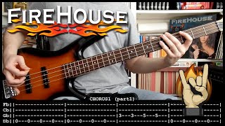 FIREHOUSE - Rock you tonight (bass cover w/Tabs &amp; lyrics)
