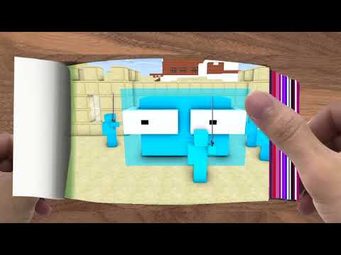 FLIPBOOK  Monster School  RAFT SURVIVAL CHALLENGE   Minecraft Animation011