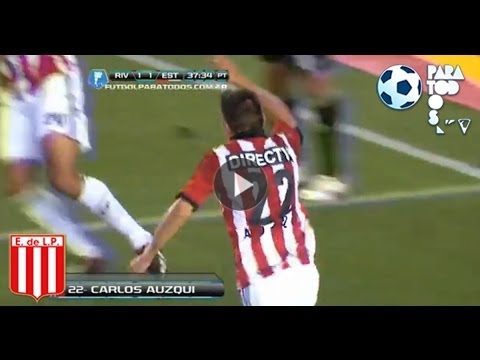 Gol de Auzqui. River 1 - Estudiantes 2. Fecha 14. Torneo Inicial 2013. Fútbol Para Todos