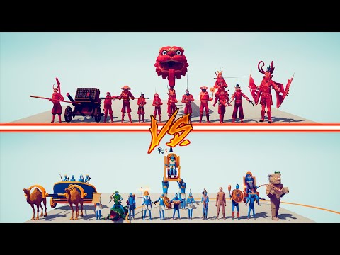 MEGA EGYPT TEAM vs MEGA DYNASTY TEAM - Totally Accurate Battle Simulator | TABS