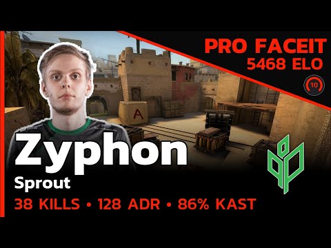 Zyphon Sprout IS A GOD RIFLER at 5400 ELO🔥 with 38 KILLS w/nicoodoz (MIRAGE) FACEIT  / CSGO POV