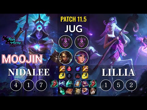 RNW Moojin Nidalee vs Lillia Jungle - KR Patch 11.5