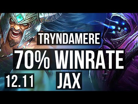 TRYNDAMERE vs JAX (TOP) | 15/1/4, 70% winrate, 7 solo kills, Legendary | EUW Master | 12.11