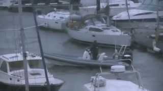 preview picture of video 'isle of wight hit by gale force storms   bembridge harbour  uk 3 january 2012.video clip'