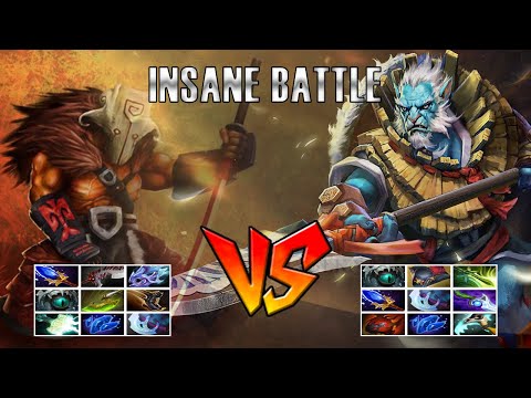 Insane battle Phantom lancer full items vs Juggernaut full items - Godadico Dota