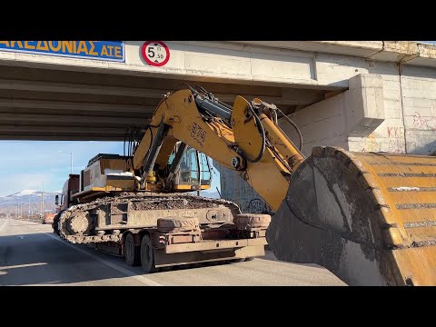 Transporting On Site The Liebherr 974 Excavator - Sotiriadis/Labrianidis Mining Works