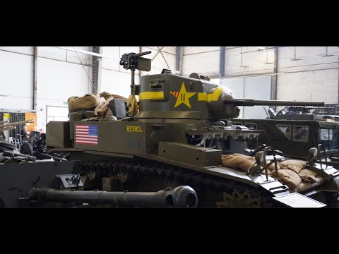 WWII US M3 Stuart Tank and the Swiss Panzer 39 on display at the Swiss Military Museum Full