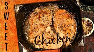 CAST IRON SKILLET TASTY CHICKEN BREAST RECIPE - WITH BROWN SUGAR AND HERBS