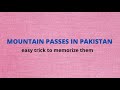 LEARN Mountain Passes In Pakistan AH Foundation