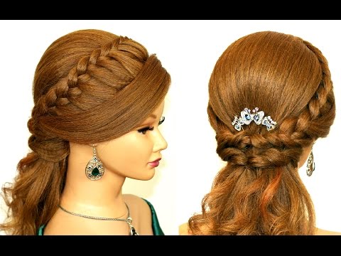 Easy prom hairstyle for medium long hair.