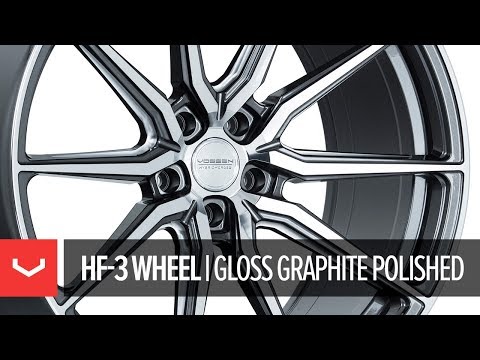 Vossen Hybrid Forged HF-3 Wheel | Gloss Graphite Polished Standard Finish