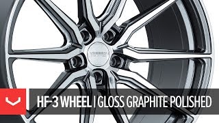 22 Inch Vossen HF-3 Graphite Polished Alloy Wheels