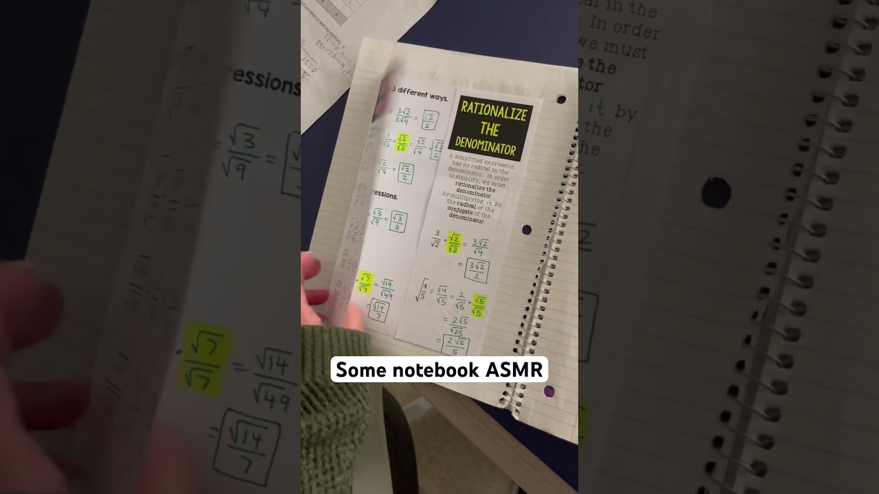 ASMR interactive notebook style #math #mathematics #algebra #teacher