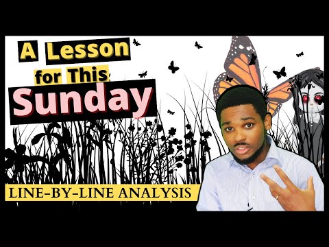 A Lesson for This Sunday || CSEC ENGLISH B POETRY LESSON