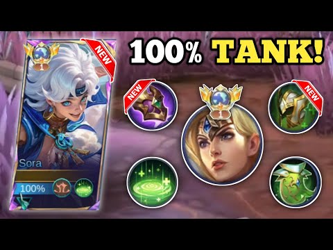SORA BEST BUILD AND EMBLEM 2026! (100% tank!👻) BUILD TOP 1 GLOBAL SORA -MLBB