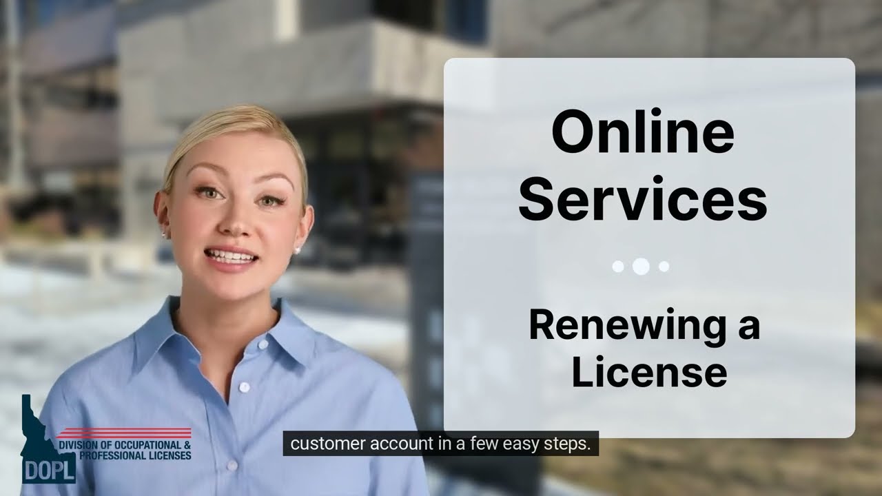 Renewing Your License - DOPL Online Services